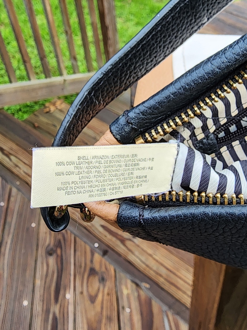 kate spade Black, White & Tan Colorblock Leather Shoulder Bag - Picture 10 of 16